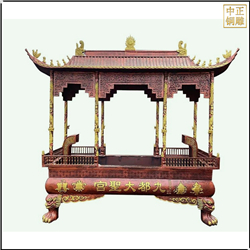 鑄銅關公 各種尺寸銅香爐定制