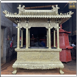 鑄銅關(guān)公 寺廟門前銅香爐鑄造