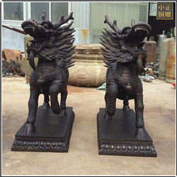 鑄銅關(guān)公 定制銅麒麟雕塑