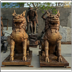 鑄銅關(guān)公 古代神獸銅麒麟雕塑