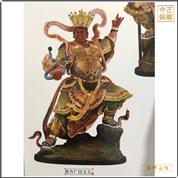 鑄銅關公 2米高四大天王腳踩八怪佛像