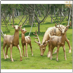 鑄銅關(guān)公 室外園林群鹿雕塑