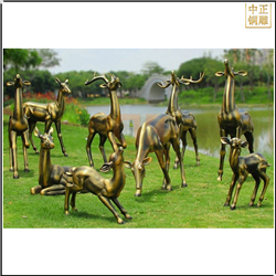 鑄銅關(guān)公 銅雕鹿動物雕塑