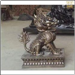 鑄銅關公 小型帶底座銅麒麟雕塑