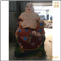 鑄銅關(guān)公 彩繪坐像十八羅漢佛像廠家