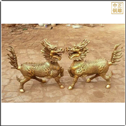 鑄銅關公 小型銅麒麟定制