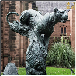 鑄銅關公 豹子動物雕塑鑄造廠