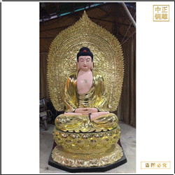 鑄銅關公 釋迦牟尼佛彩繪佛像