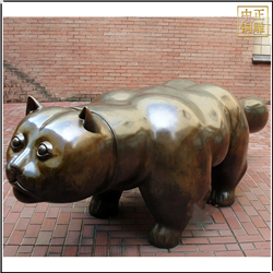 抽象胖乎乎小貓銅雕塑 抽象胖乎乎小貓銅雕塑