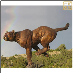 鑄銅關公 大型豹子銅雕塑鑄造廠家