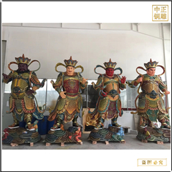 鑄銅關公 寺廟銅四大天王銅佛像雕塑