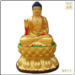 鑄銅關公 寺廟釋迦牟尼佛銅像擺件