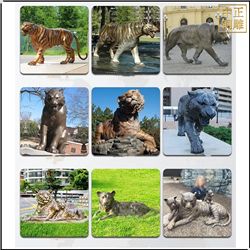 鑄銅關公 不同樣式老虎銅雕塑