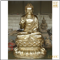 鑄銅關公 坐像釋迦牟尼佛銅雕