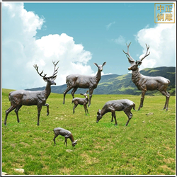 鑄銅關(guān)公 群鹿雕塑鑄造價(jià)格