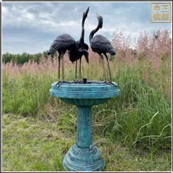 鑄銅關公 銅仙鶴景觀雕塑