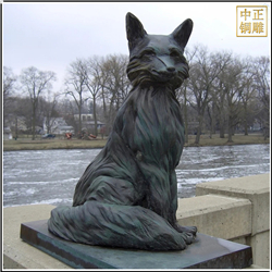 鑄銅關公 室外大型景觀狐貍雕塑