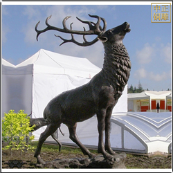 鑄銅關公 仰頭銅鹿雕塑鑄造廠