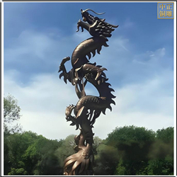 鑄銅關(guān)公 大型廣場景觀銅龍雕塑