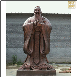鑄銅關(guān)公 3米高孔子雕塑定制