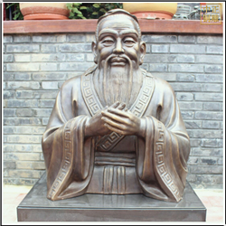 鑄銅關(guān)公 半身像孔子雕塑擺件