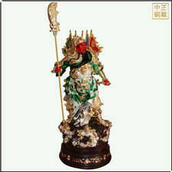 踩云立刀九龍關公銅雕塑 踩云立刀九龍關公銅雕塑