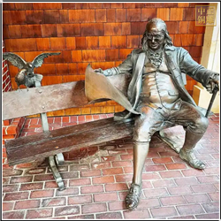 鑄銅關(guān)公 街頭西方人物坐像雕塑