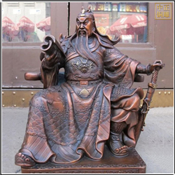 純銅夜讀春秋關公擺件 純銅夜讀春秋關公擺件