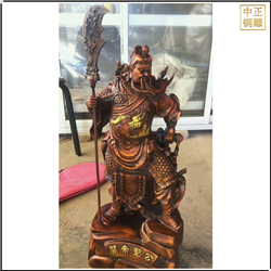 大型關(guān)公立刀銅雕塑像 大型關(guān)公立刀銅雕塑像