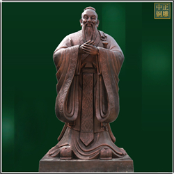 鑄銅關公 定制大型孔子銅雕塑