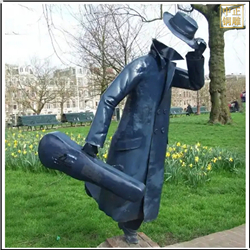 鑄銅關公 抽象無頭音樂家銅雕塑