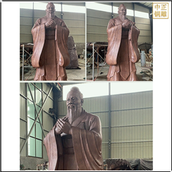鑄銅關(guān)公 孔子雕塑細(xì)節(jié)圖