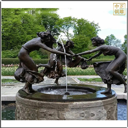 鑄銅關(guān)公 西方跳舞美女噴泉雕塑