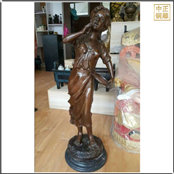 鑄銅關(guān)公 西方小女孩人物銅雕塑
