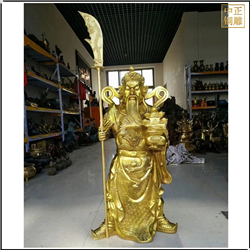 鑄銅關(guān)公 貼金關(guān)公雕塑價格