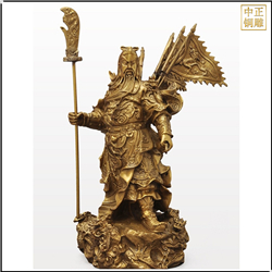 鑄銅關(guān)公 貼金九龍關(guān)公像鑄造