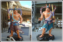 道教神像-哼哈二將銅像 道教神像-哼哈二將銅像