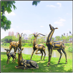 公園銅鹿雕塑 公園銅鹿雕塑