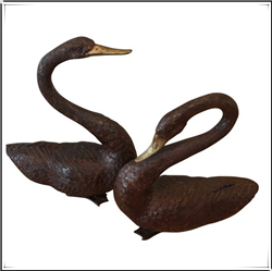 一對(duì)天鵝雕塑 一對(duì)天鵝雕塑