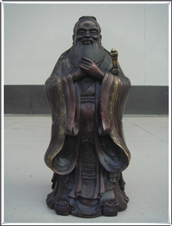鑄銅孔子像 鑄銅孔子像