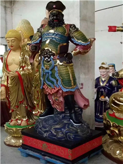 彩繪關(guān)公銅像 彩繪關(guān)公銅像