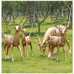 公園小鹿銅雕 公園小鹿銅雕