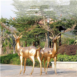 黃銅梅花鹿雕塑 黃銅梅花鹿雕塑