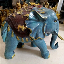 鑄銅彩繪大象 鑄銅彩繪大象