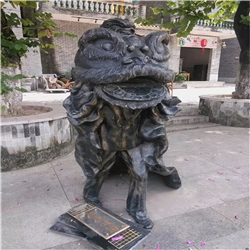 舞獅銅雕塑 舞獅銅雕塑