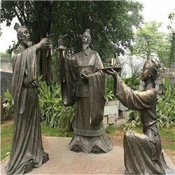 古代喝酒銅雕塑 古代喝酒銅雕塑